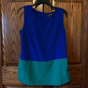 Forever 21 Color Block Tank Top Blouse